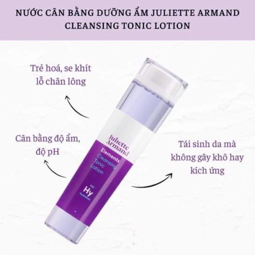 NƯỚC HOA HỒNG CÂN BẰNG ĐỘ ẨM PHỤC HỒI DA CĂNG MƯỚT JULIETTE ARMAND CLEANSING TONIC LOTION