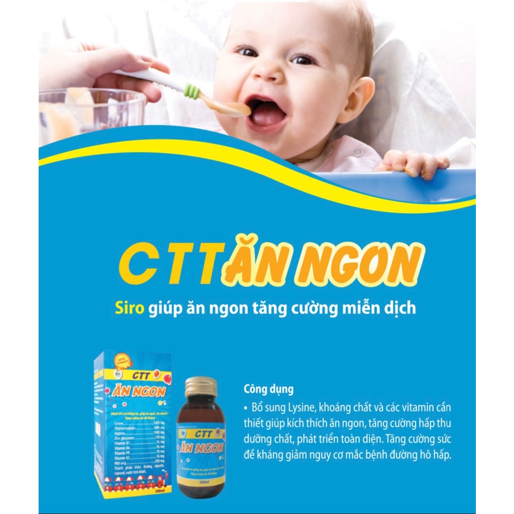 Ăn ngon CTT siro bổ sung dinh dưỡng cho bé khỏe