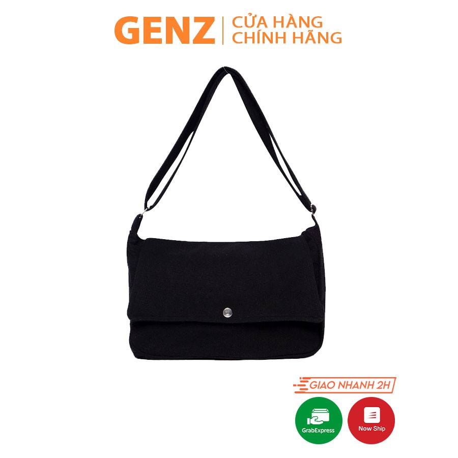 Túi đeo chéo GENZ vải canvas ulzzang unisex trơn, vải bố mộc không nhuộm hóa chất - ZB013 | BigBuy360 - bigbuy360.vn