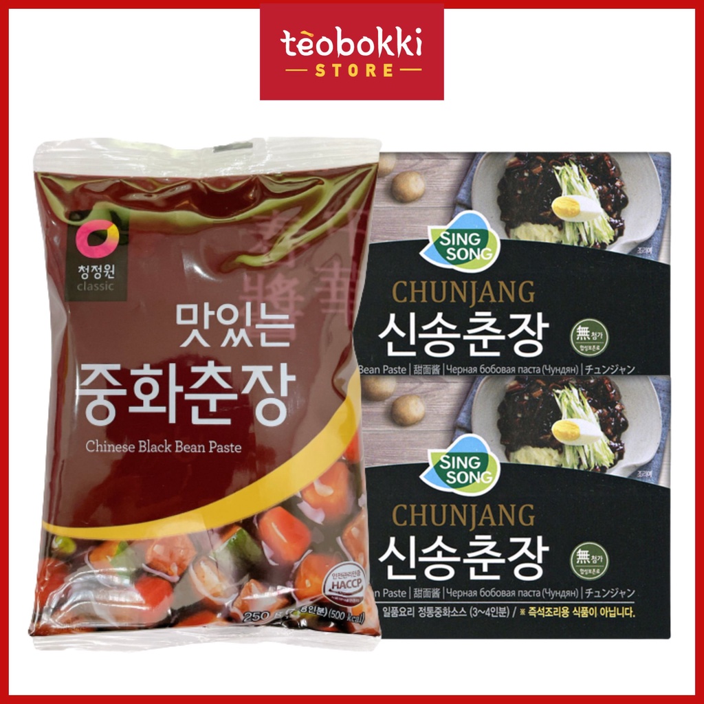 Sốt Tương Đen Hàn Quốc nấu Mì Jajang - Chunjang nấu mì tương đen 200g, 250g