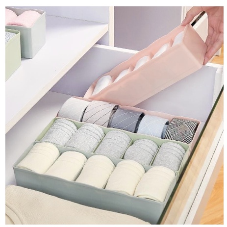 Hộp Đựng Đồ Lót, Vớ Tất, 5 Ngăn Đa Năng Tiết Kiệm Không Gian - Khay đựng phụ kiện, Mỹ Phẩm 88102