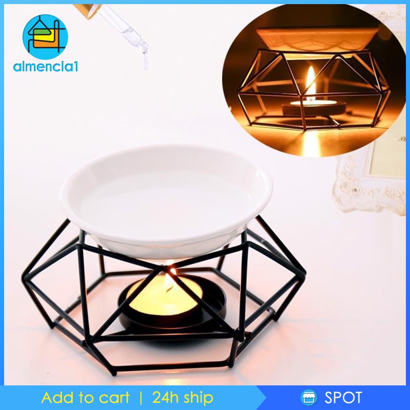 [ALMENCLA1] Aromatherapy Ceramic Oil Burner Tealight Holder Wax Melt Warmer Fragrance