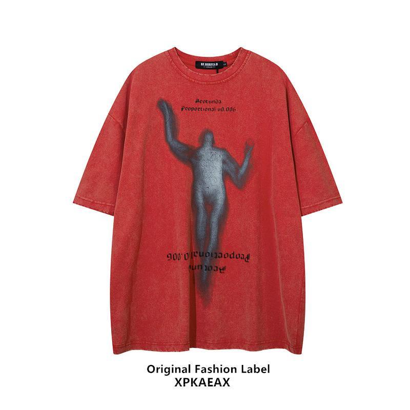 Áo Thun Tay Ngắn Dáng Rộng Phong Cách Hip Hop Đường Phố Mỹ Thời Trang Mới 2022 Kích Thước Lớn 4hNl