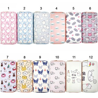 BST bóp ví dài cầm tay họa tiết hoạt hình động vật mèo ú cute dễ thương cho nữ - Link 25 - Banana Store