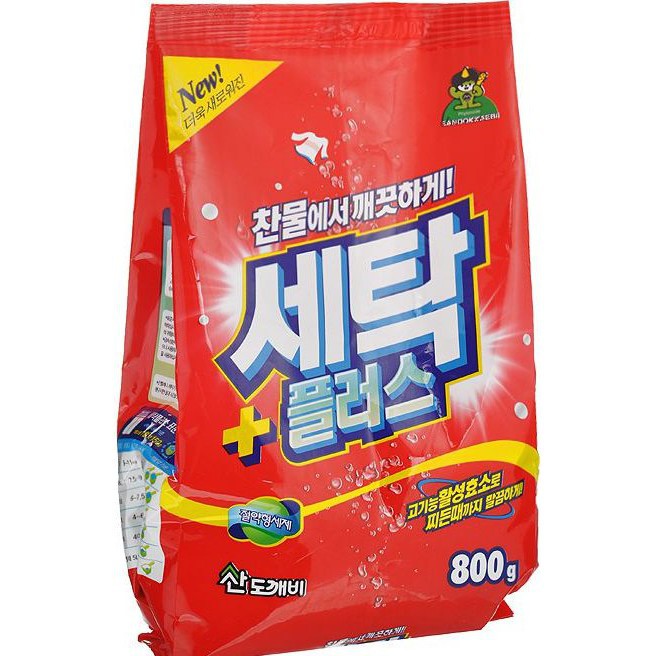 [Chỉ dùng cho máy giặt cửa trên] Bột giặt Sandokkaebi 800g (Nhập khẩu Hàn Quốc phân phối bởi Hando)