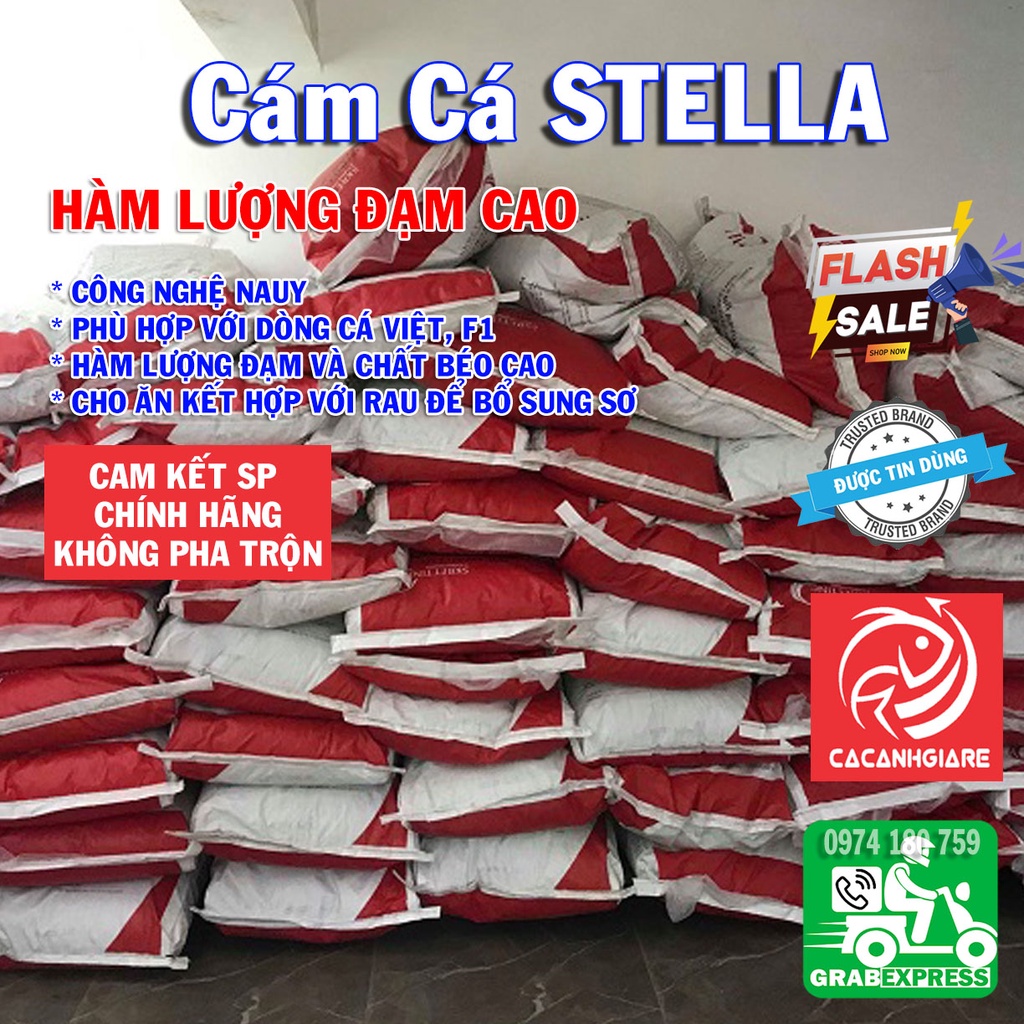 Thức ăn cá koi ,Cám Stella 40,42% Đạm  - Thưc ăn Cá Koi Việt ,F1