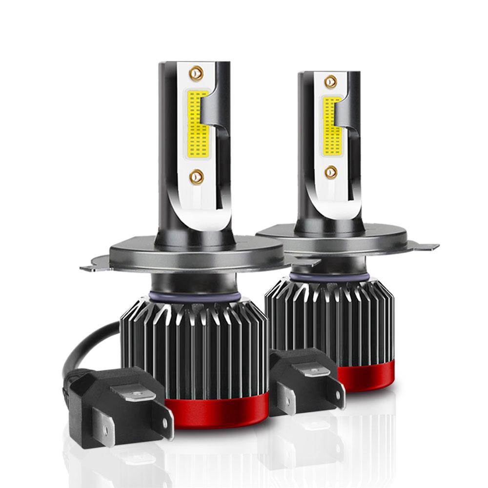 ♞【G2】2 đèn pha xe hơi H4 mini bóng LED siêu sáng