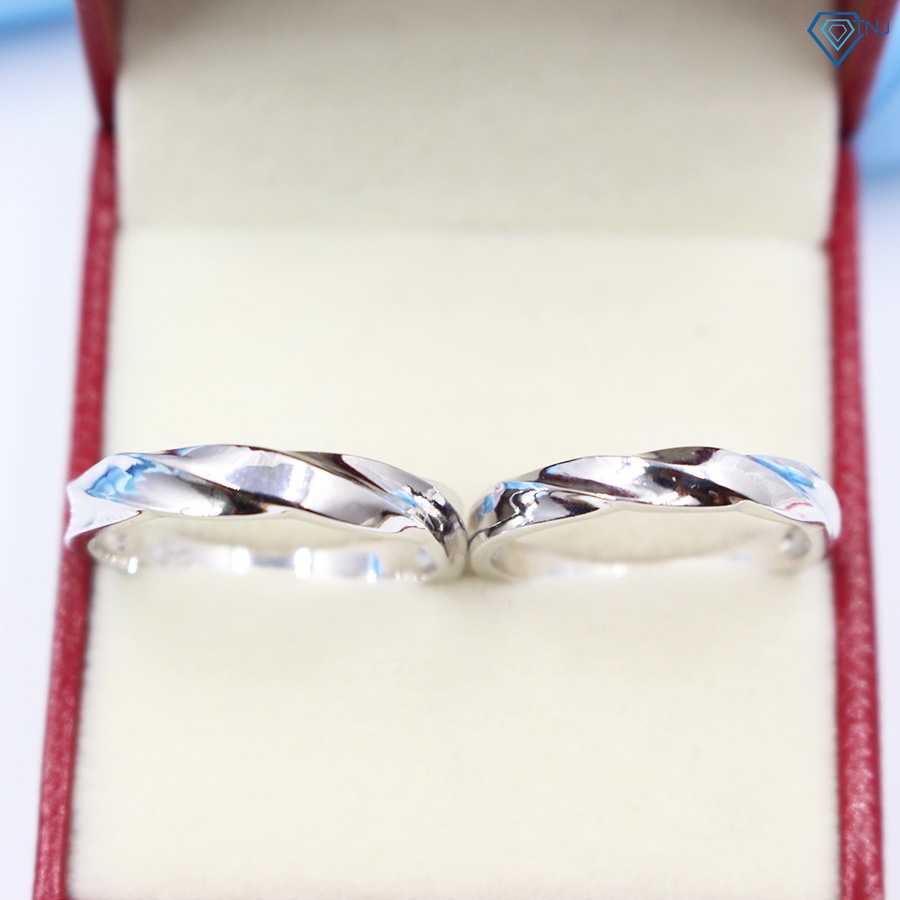 Nhẫn cặp đôi bạc nam nữ khắc tên theo yêu cầu ND0262 Trang Sức TNJ