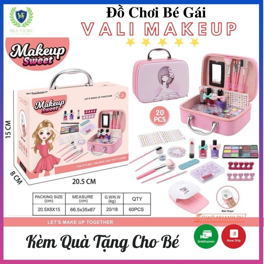 Đồ chơi trang điểm cho bé gái, Bộ đồ chơi trang điểm Dễ Dàng Làm Sạch bằng Nước và An Toàn Cho Bé Gái