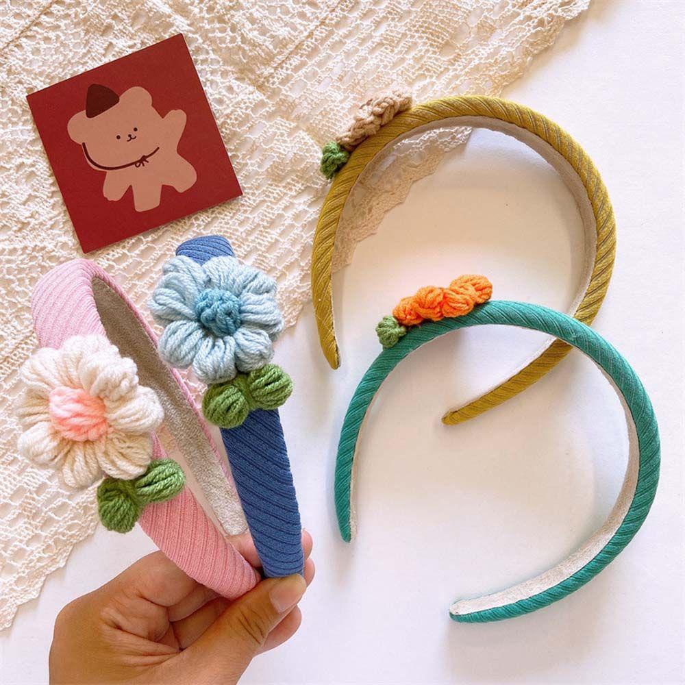 Cài Tóc Đan Len Phong Cách Hàn Quốc Thời Trang Mùa Đông Cho Bé Gái