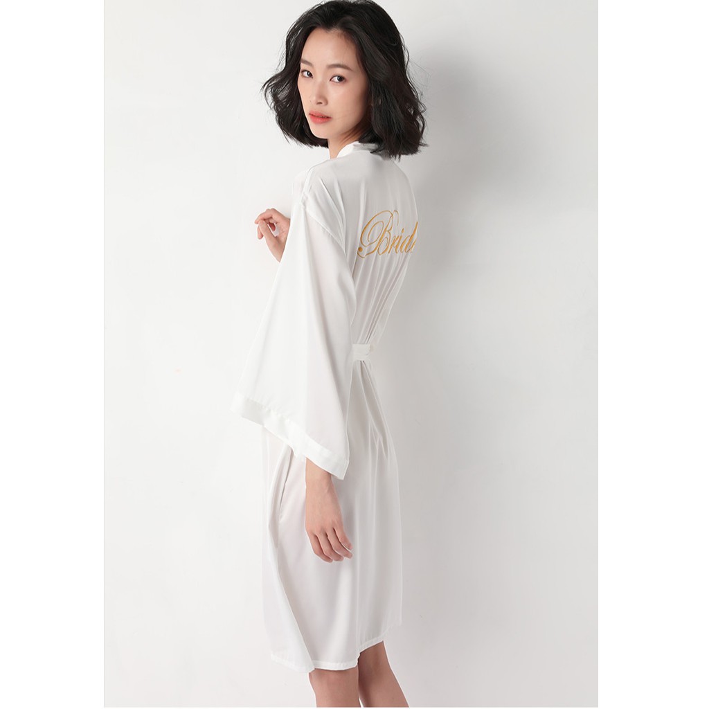 Áo Choàng Ngủ Cô Dâu ✅ Kimono Choàng Makeup Studio✅ IVY214