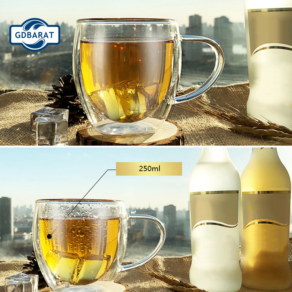 Cốc Uống Trà / Cà Phê Hai Lớp Đa Năng Dung Tích 250 / 350 / 450ml