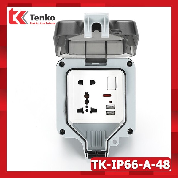 Hộp Chống Nước Ổ Cắm - Công Tắc 16A Đạt Tiêu Chuẩn Chống Nước IP66 - Ổ Cắm Điện Ngoài Trời Tenko