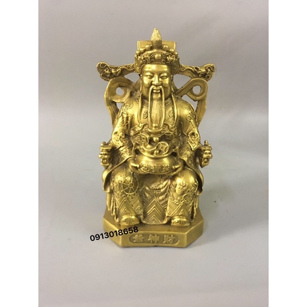 Tượng ông thần tài bằng đồng nguyên chất cao 23cm ông thần tiền thần phát ban thần tài