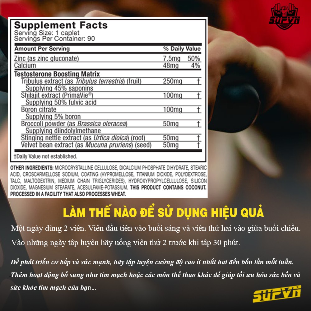 TEST HD 90 viên Muscletech - Viên hỗ trợ tăng testosterone tự nhiên