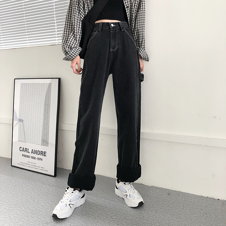 Quần Jean Thẳng Lưng Cao 36012