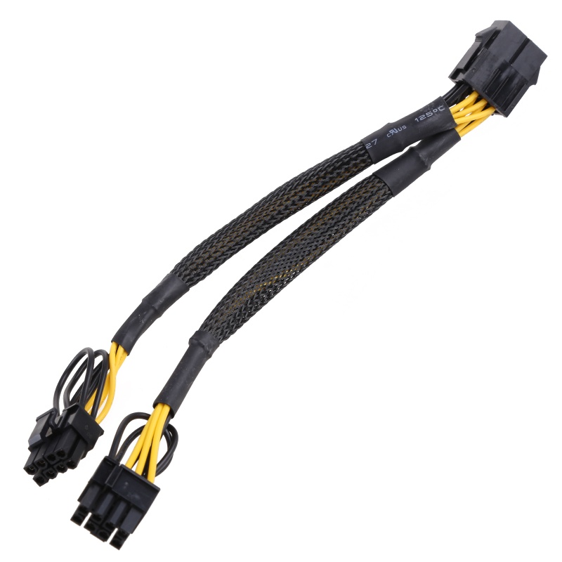 Cáp Chia Nguồn 8Pin PCIe 8Pin Female Sang Dual 8 (6 + 2) Male