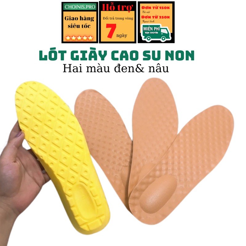 Lót giày tăng chiều cao từ CAO SU NON cao cấp (Một đôi)