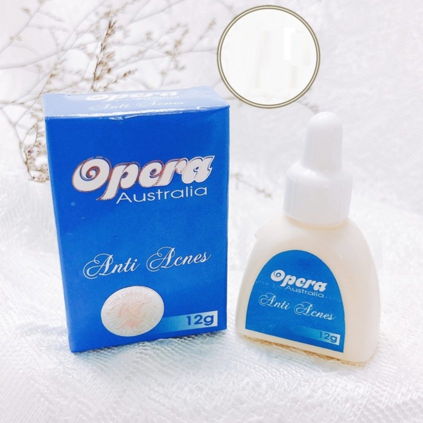 Kem ngừa mụn và liền sẹo Opera Australia Anti Acnes 12g (Hộp xanh: mụn mủ, mụn bọc, mụn sưng tấy)