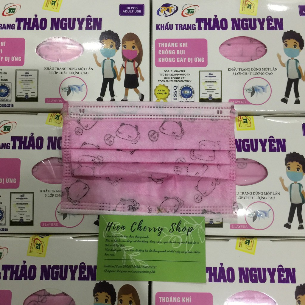 HỘP 50 CHIẾC Khẩu trang trẻ em Long Hưng chính hãng