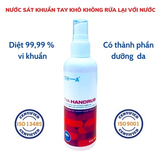 Nước rửa tay khô chai 100ml, sản phẩm được các bác sỹ tin dùng