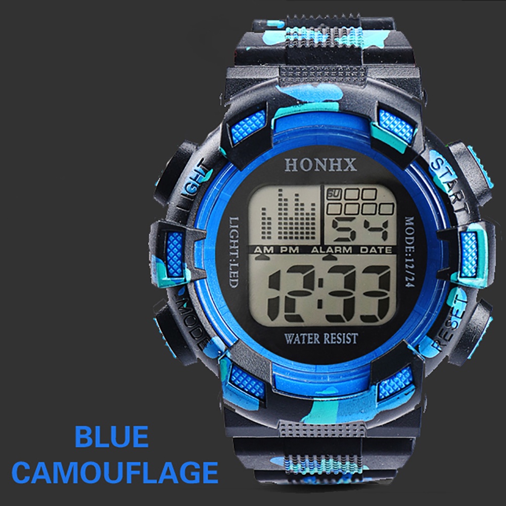 MACmk Electric Multi-functional Camouflage LED Digital Date Display Sports Wrist Watch