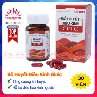 Bổ Huyết Điều Kinh Ginic – Giúp điều hòa kinh nguyệt, lưu thông khí huyết, giảm rối loạn kinh nguyệt, khí hư bạch đới