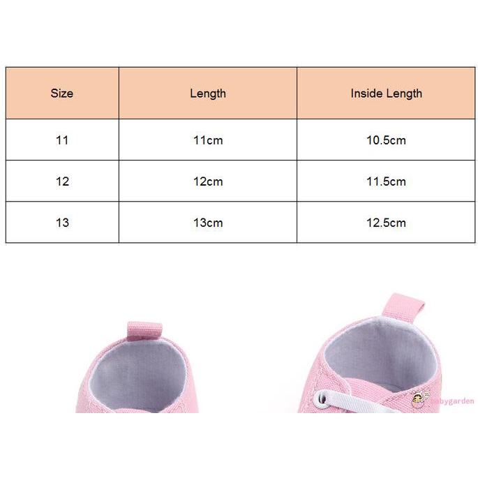 ღ♛ღNewborn Baby Girl Canvas Soft Sole  Anti-Slip  Sneakers Shoes 0-18M