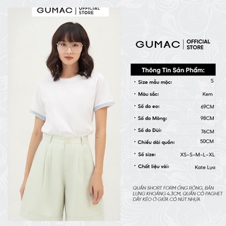 Quần short xếp ly GUMAC QB307