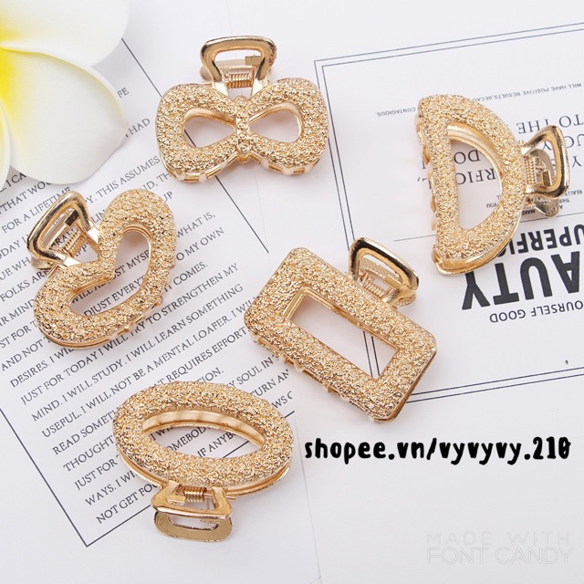 Kẹp Tóc Kim Loại Style Hàn Quốc Đơn Giản Cực Sang Chảnh