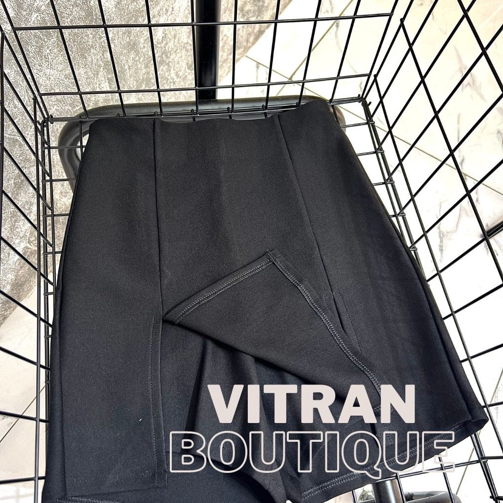 QUẦN giả váy xẻ tà , quần giả váy đen