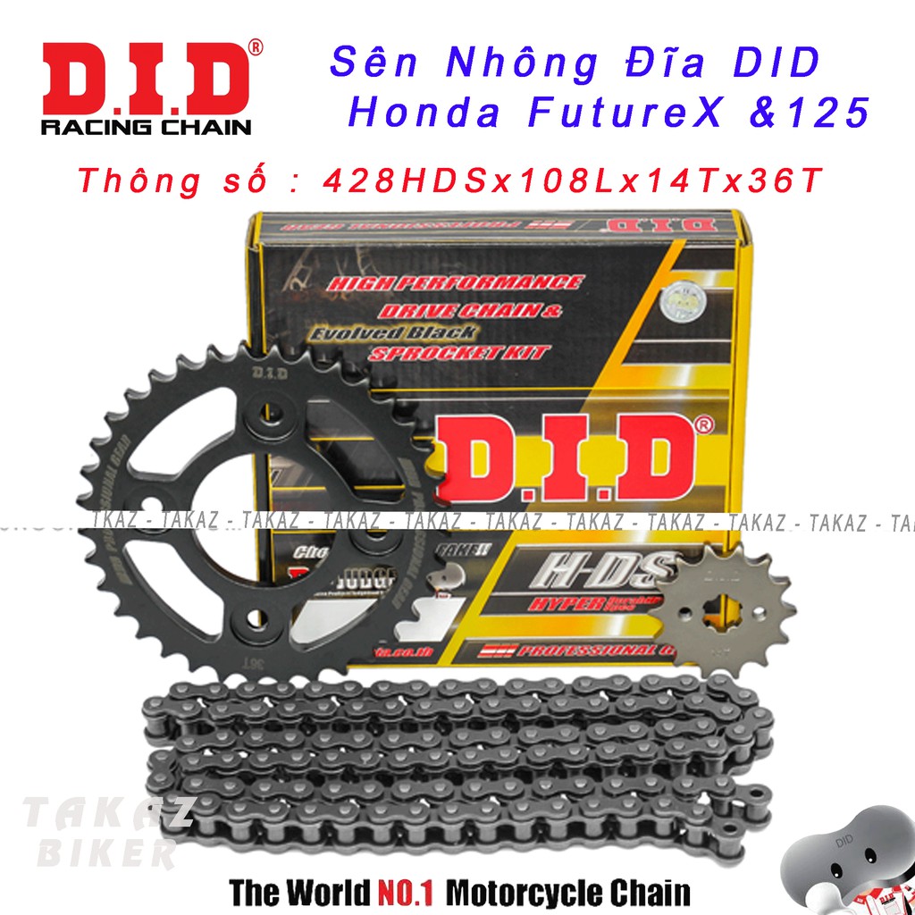 Sên nhông đĩa DID Honda Future125 - HDS 10 ly Thái Lan B1 mã sp