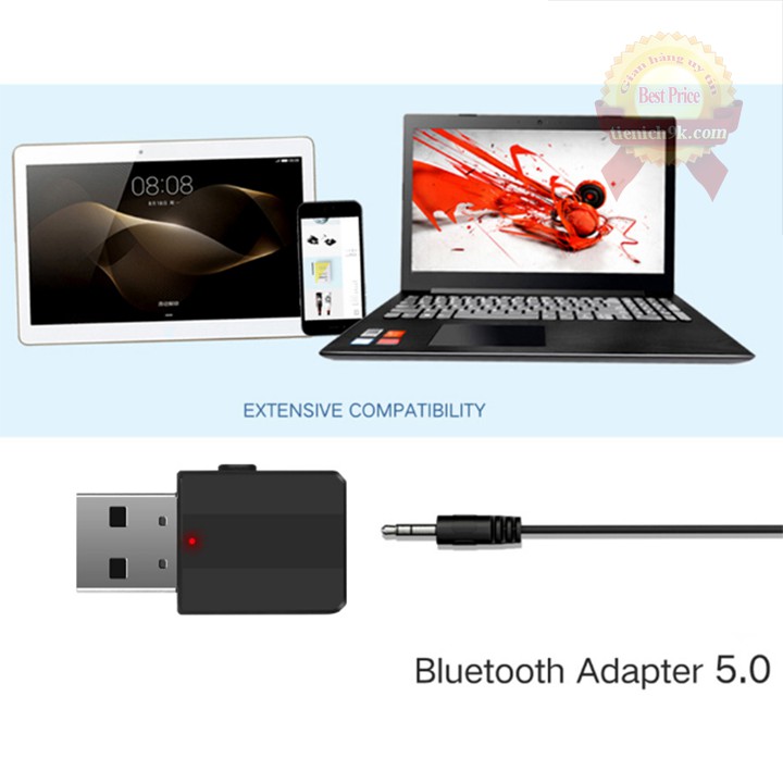 Thiết bị thu phát âm thanh Usb bluetooth 5.0 cho Loa kết nối laptop máy tính Bt600 | BigBuy360 - bigbuy360.vn