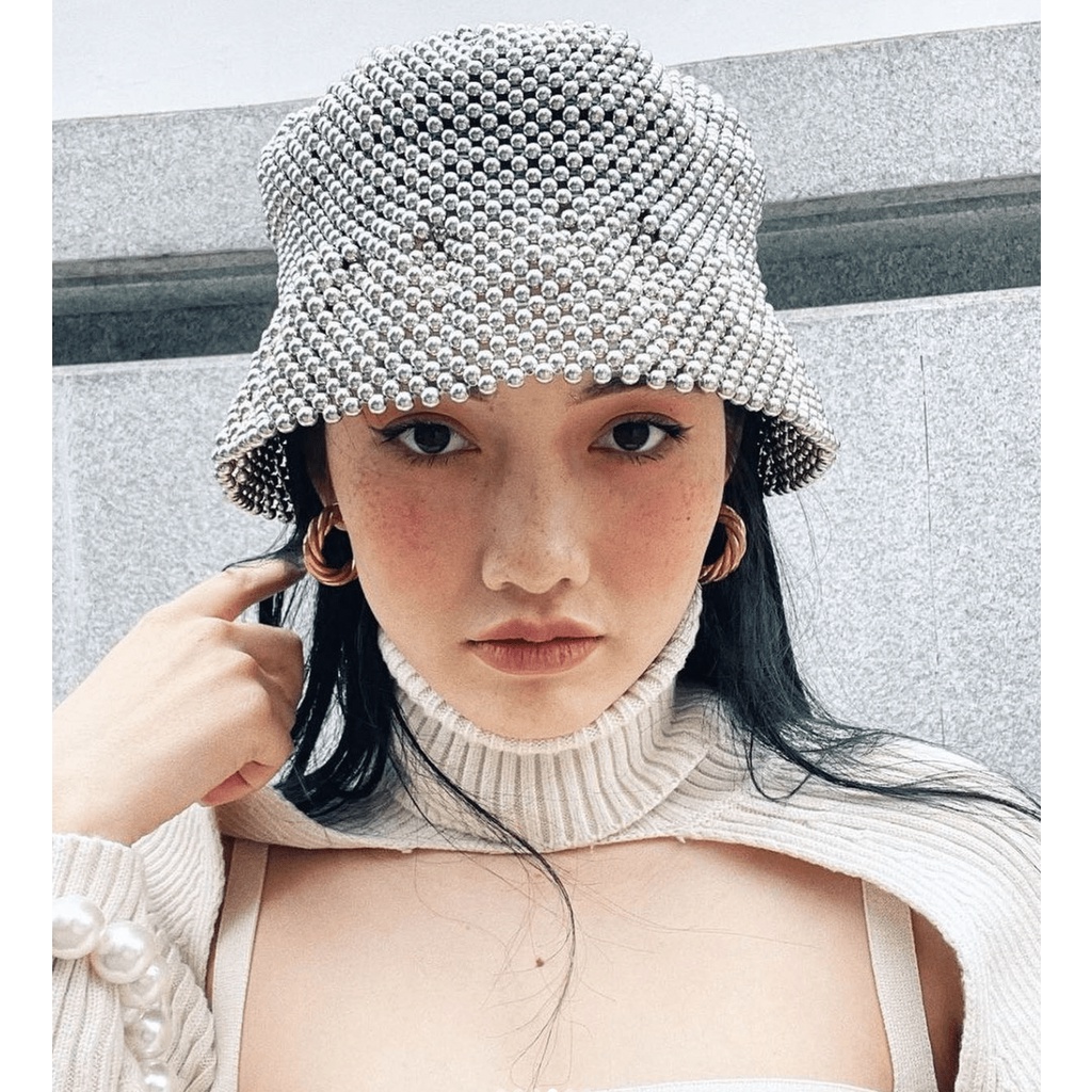 Lily Hat | Mũ Bucket Trơn Kết Hạt ❤️ Nón Tai Bèo Vành Cụp Trơn Ulzzang Form Unisex Nam Nữ