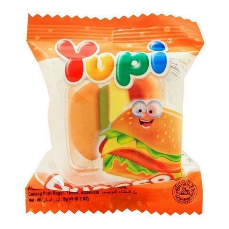 Kẹo Dẻo Yupi Hamburger gói 90g(12 cái)
