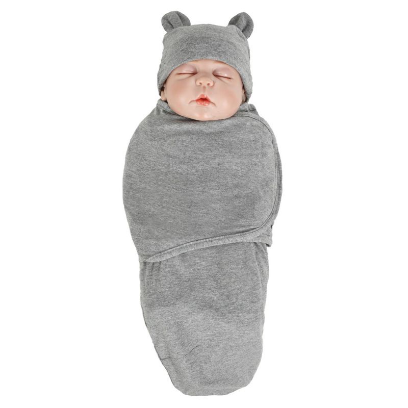 Chăn Quấn Em Bé Kèm Mũ Trùm Thiết Kế Dễ Thương Tiện Dụng