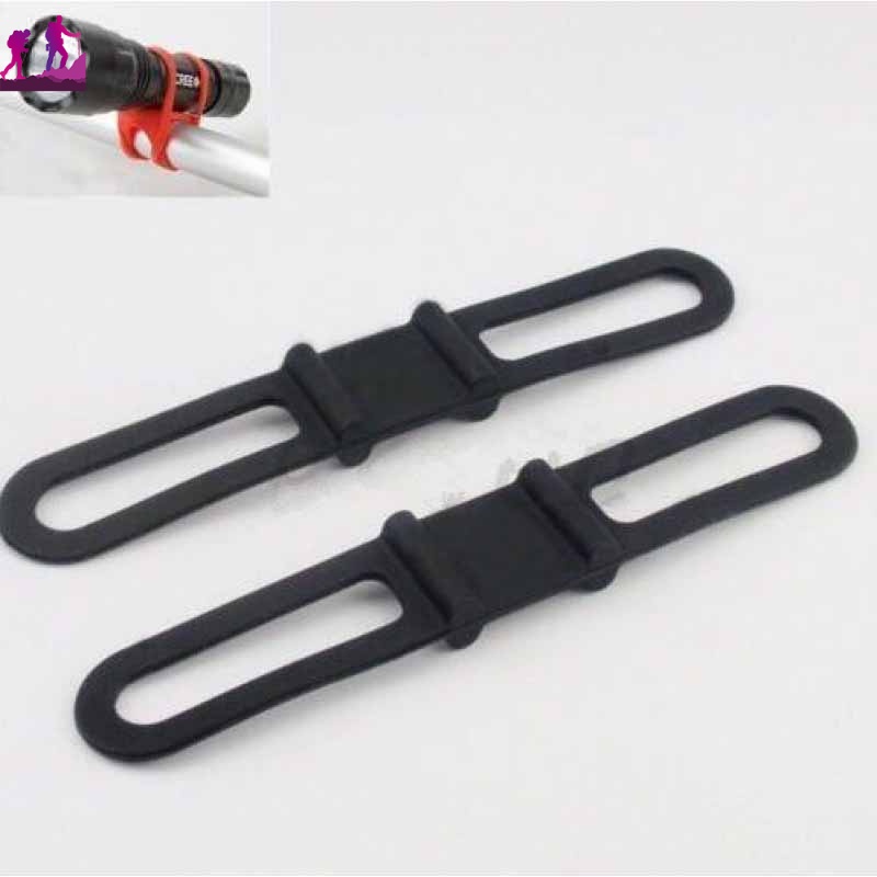 Dây Đai Silicon Giữ Đèn Pin Gắn Tay Lái Xe Đạp Tiện Dụng