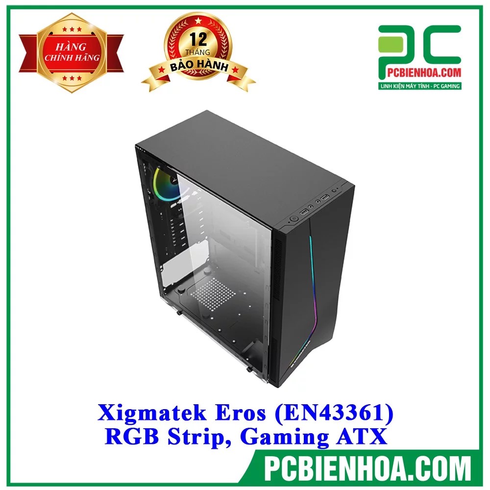 [Mã ELFLASH2 hoàn 10K xu đơn 20K] Vỏ Case XIGMATEK EROS (EN43361)-RGB STRIPGAMIN | BigBuy360 - bigbuy360.vn