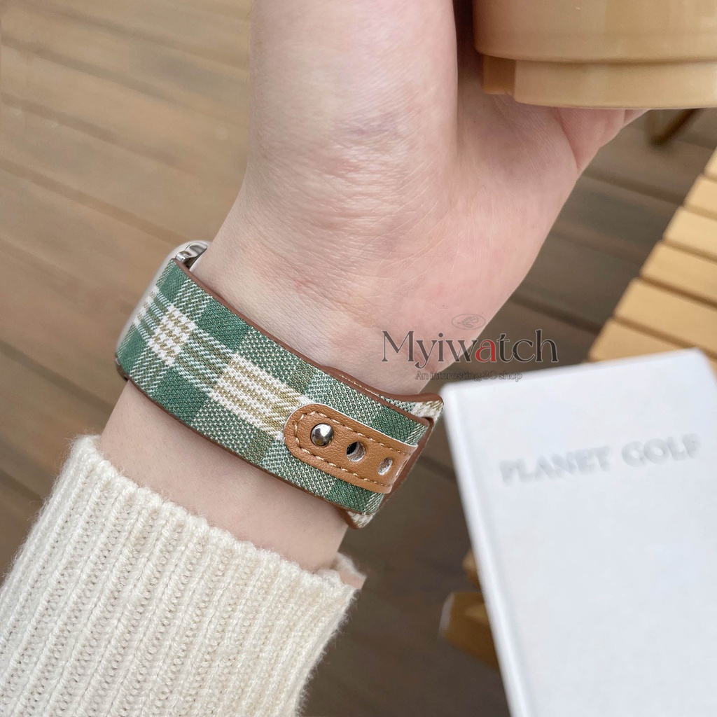 Dây Đeo Bằng Vải Canvas Thời Trang Cho Đồng Hồ Thông Minh Apple iwatch Series 7 6 SE 5 4 3 2 1 41mm 45mm 44mm 44mm 40mm 42mm 38mm