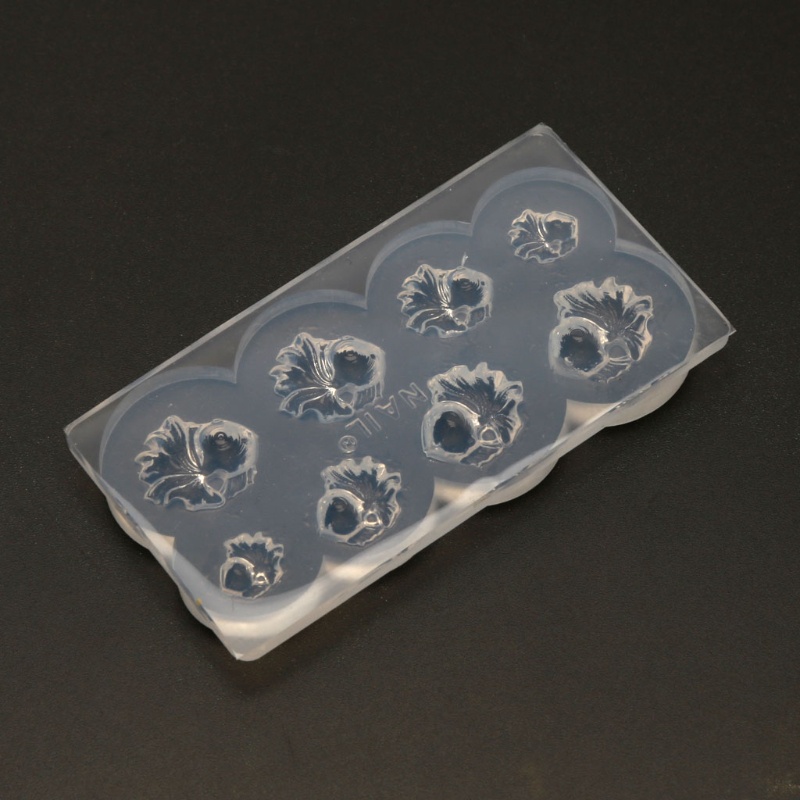 Khuôn làm đồ trang sức resin epoxy hình cá vàng mini DIY