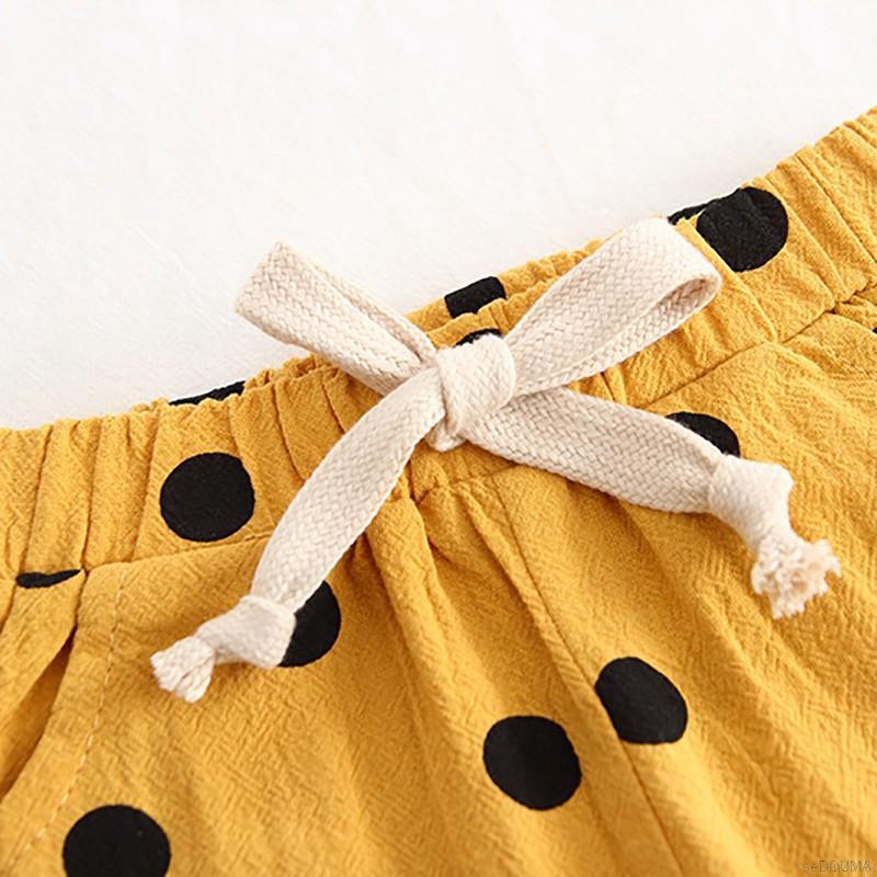 Quần Short Chấm Bi Cho Bé Gái