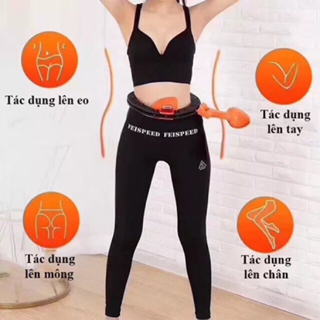 Vòng lắc eo thông minh hula hoop THƯƠNG HIỆU CÁT Á - lắc eo giảm mỡ, điều hòa nhịp tim, massage cơ bụng! TA6