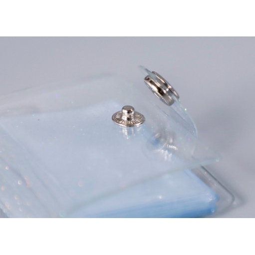 Cuốn album ảnh mini trong suốt có 16 ngăn trang trí kiểu móc khóa cao cấp size 1 inch