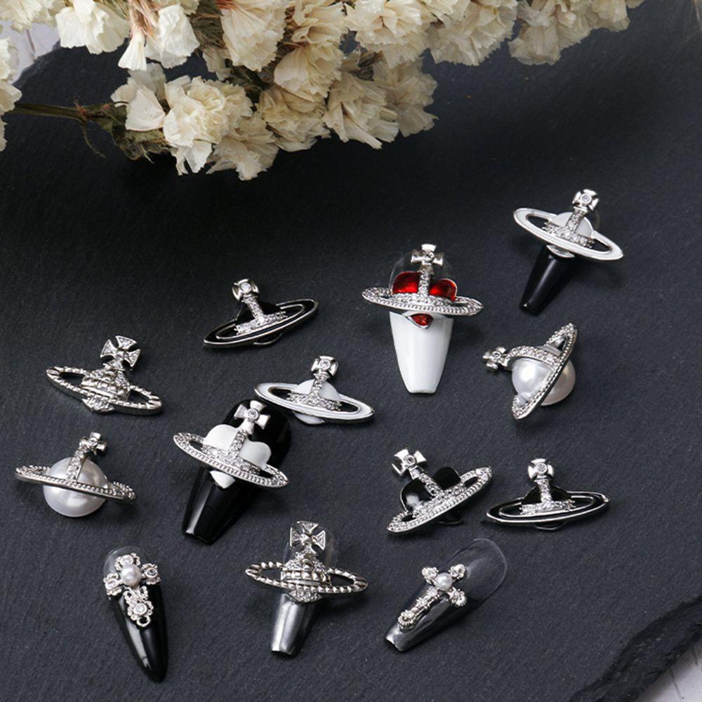 AROMA Hạt Kim Tuyến Chữ Thập 3D Trang Trí Móng Nghệ Thuật Thời Trang DIY