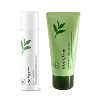 Combo Sữa Rửa Mặt + Xịt Khoáng Innisfree Green Tea [80ml + 50ml]