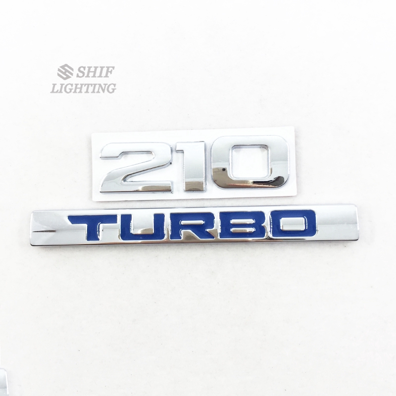 Logo kim loại 210 Turbo trang trí bên ngoài cho xe hơi Honda