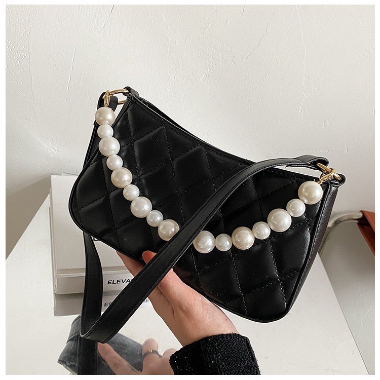 Túi xách nữ kẹp nách đeo vai phối ngọc thời trang sang trọng giá rẻ Diomi