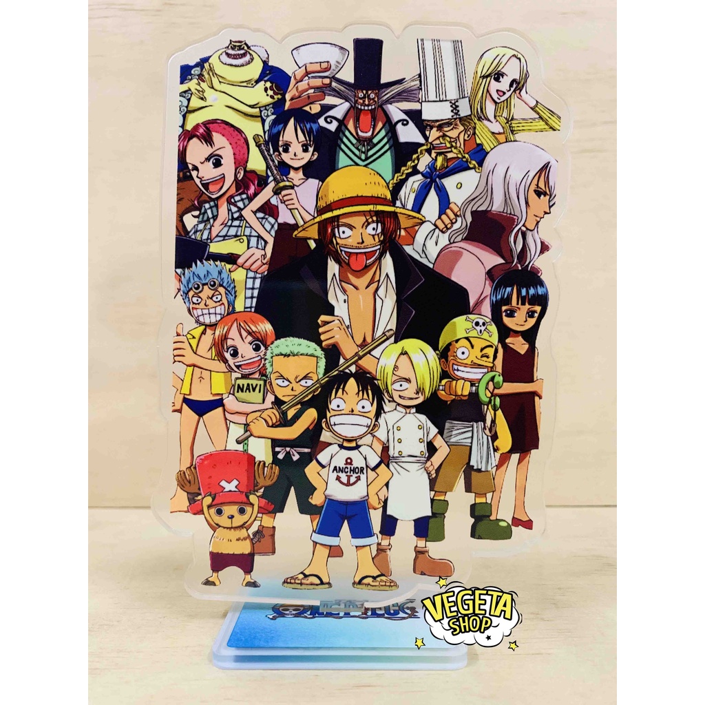 Mô Hình Tượng Standee Acrylic Mica 2 mặt - One Piece - Luffy Zoro Nami Sanji Usopp Chopper Robin Franky Brook Shanks