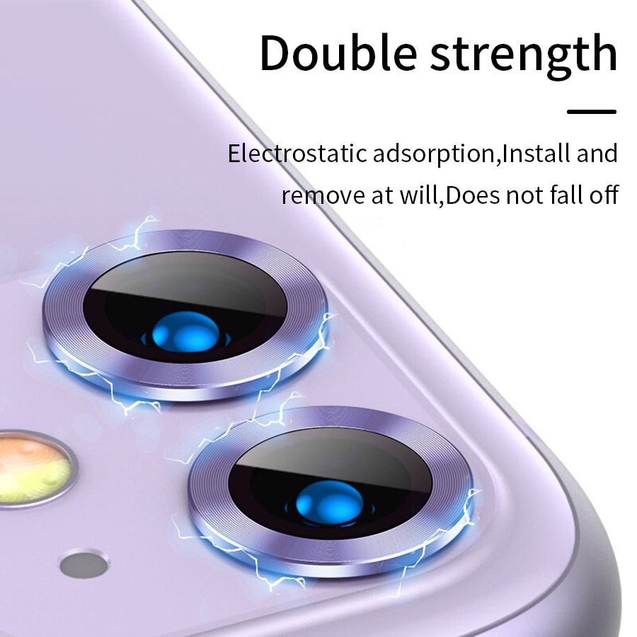 Kính Cường Lực Bảo Vệ camera 2 Trong 1 + Vòng Kim Loại Cho iphone 15 pro max 15 plus Ốp