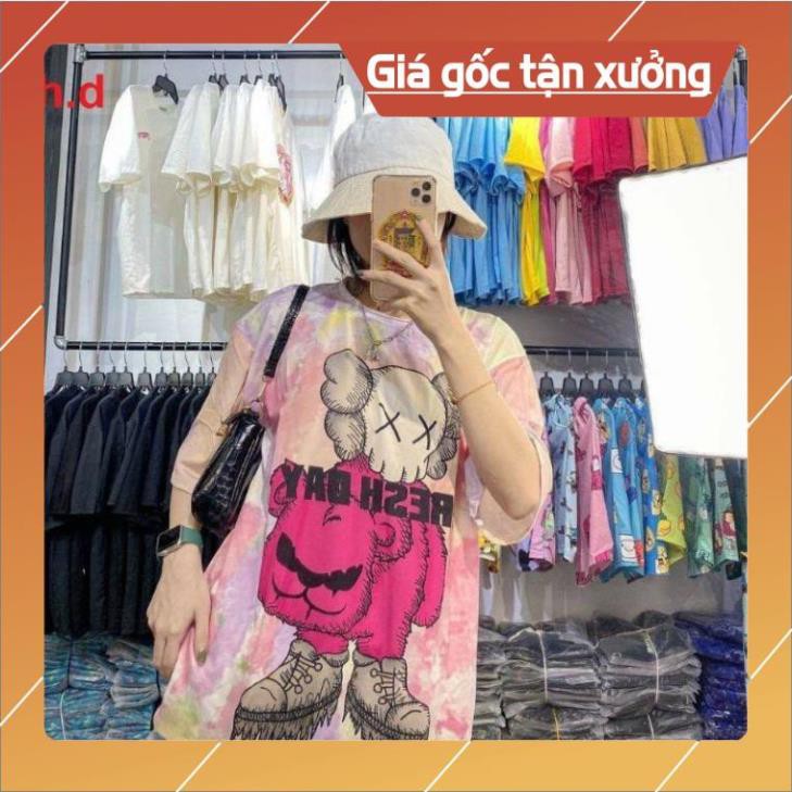 SALE!! Áo Thun loang màu form thụng nam nữ tay lỡ  Unisex Người Máy Gresh❤- nhận in theo yêu cầu giá tận xưởng